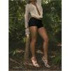 image:imageWomens Floral Lace Drop Waist Booty Shorts Skinny Y2k Summer Mini ShortsPure Black
