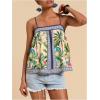 image:imageWomens Floral Tropical Boho Tops Spaghetti Strap Tank Top Vacation Beach Summer Camisole TopsMulticolor