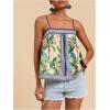 image:imageWomens Floral Tropical Boho Tops Spaghetti Strap Tank Top Vacation Beach Summer Camisole TopsMulticolor