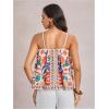 image:imageWomens Floral Tropical Boho Tops Spaghetti Strap Tank Top Vacation Beach Summer Camisole TopsMulticoloured