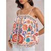 image:imageWomens Floral Tropical Boho Tops Spaghetti Strap Tank Top Vacation Beach Summer Camisole TopsMulticoloured