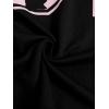 image:imageWomens Graphic Letter Tee Crew Neck Drop Shoulder Trendy Summer T Shirt Short Sleeve Vintage Car Print TopBlack and Pink