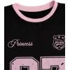 image:imageWomens Graphic Letter Tee Crew Neck Drop Shoulder Trendy Summer T Shirt Short Sleeve Vintage Car Print TopBlack and Pink