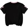 image:imageWomens Graphic Letter Tee Crew Neck Drop Shoulder Trendy Summer T Shirt Short Sleeve Vintage Car Print TopBlack and Pink