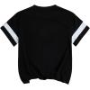 image:imageWomens Graphic Letter Tee Crew Neck Drop Shoulder Trendy Summer T Shirt Short Sleeve Vintage Car Print TopCow Black