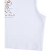 image:imageWomens Graphic Y2k Ribbed Tank Tops Sleeveless Martini Casual Slim Fit Summer Crop TopBrown White
