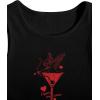 image:imageWomens Graphic Y2k Ribbed Tank Tops Sleeveless Martini Casual Slim Fit Summer Crop TopMix Black
