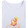 image:imageWomens Graphic Y2k Ribbed Tank Tops Sleeveless Martini Casual Slim Fit Summer Crop TopOrange White