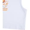 image:imageWomens Graphic Y2k Ribbed Tank Tops Sleeveless Martini Casual Slim Fit Summer Crop TopOrange White