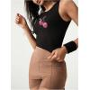 image:imageWomens Graphic Y2k Ribbed Tank Tops Sleeveless Martini Casual Slim Fit Summer Crop TopPink Black