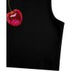 image:imageWomens Graphic Y2k Ribbed Tank Tops Sleeveless Martini Casual Slim Fit Summer Crop TopPure Black