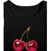 image:imageWomens Graphic Y2k Ribbed Tank Tops Sleeveless Martini Casual Slim Fit Summer Crop TopPure Black