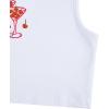 image:imageWomens Graphic Y2k Ribbed Tank Tops Sleeveless Martini Casual Slim Fit Summer Crop TopRed White