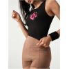 image:imageWomens Graphic Y2k Ribbed Tank Tops Sleeveless Martini Casual Slim Fit Summer Crop TopSoft Black