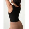 image:imageWomens Graphic Y2k Ribbed Tank Tops Sleeveless Martini Casual Slim Fit Summer Crop TopSoft Black