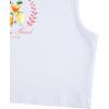 image:imageWomens Graphic Y2k Ribbed Tank Tops Sleeveless Martini Casual Slim Fit Summer Crop TopYellow White