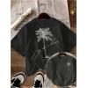 image:imageWomens Hawaiian Shirts Tropical Graphic Tees Crewneck Short Sleeve Vacation Summer T ShirtBlack Graphic