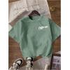 image:imageWomens Hawaiian Shirts Tropical Graphic Tees Crewneck Short Sleeve Vacation Summer T ShirtDeep Green