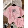image:imageWomens Hawaiian Shirts Tropical Graphic Tees Crewneck Short Sleeve Vacation Summer T ShirtGraphic Pink