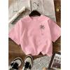 image:imageWomens Hawaiian Shirts Tropical Graphic Tees Crewneck Short Sleeve Vacation Summer T ShirtGraphic Pink