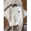 image:imageWomens Hawaiian Shirts Tropical Graphic Tees Crewneck Short Sleeve Vacation Summer T ShirtTropical White