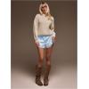 image:imageWomens Lace Trim Satin Shorts Shiny Elastic Waist Mini Shorts French KnickersBlue