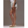 image:imageWomens Lace Trim Satin Shorts Shiny Elastic Waist Mini Shorts French KnickersGrey