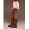 image:imageWomens Lace Trim Satin Shorts Shiny Elastic Waist Mini Shorts French KnickersLight Pink