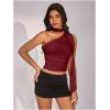 image:imageWomens Leopard Asymmetrical Halter Tops Sleeveless Slim Fit Summer Going Out Y2K Crop Tank TopBurgundy