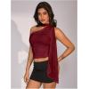image:imageWomens Leopard Asymmetrical Halter Tops Sleeveless Slim Fit Summer Going Out Y2K Crop Tank TopBurgundy