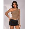 image:imageWomens Leopard Asymmetrical Halter Tops Sleeveless Slim Fit Summer Going Out Y2K Crop Tank TopKhaki