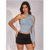 image:imageWomens Leopard Asymmetrical Halter Tops Sleeveless Slim Fit Summer Going Out Y2K Crop Tank TopLight Blue