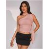 image:imageWomens Leopard Asymmetrical Halter Tops Sleeveless Slim Fit Summer Going Out Y2K Crop Tank TopLight Pink