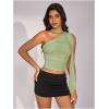 image:imageWomens Leopard Asymmetrical Halter Tops Sleeveless Slim Fit Summer Going Out Y2K Crop Tank TopMint Green
