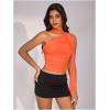 image:imageWomens Leopard Asymmetrical Halter Tops Sleeveless Slim Fit Summer Going Out Y2K Crop Tank TopOrange