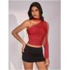 image:imageWomens Leopard Asymmetrical Halter Tops Sleeveless Slim Fit Summer Going Out Y2K Crop Tank TopRed