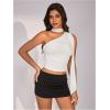 image:imageWomens Leopard Asymmetrical Halter Tops Sleeveless Slim Fit Summer Going Out Y2K Crop Tank TopWhite