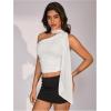 image:imageWomens Leopard Asymmetrical Halter Tops Sleeveless Slim Fit Summer Going Out Y2K Crop Tank TopWhite