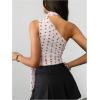 image:imageWomens Leopard Asymmetrical Halter Tops Sleeveless Slim Fit Summer Going Out Y2K Crop Tank TopWhite Heart