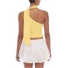 image:imageWomens Leopard Asymmetrical Halter Tops Sleeveless Slim Fit Summer Going Out Y2K Crop Tank TopYellow