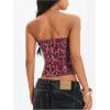 image:imageWomens Leopard Cheetah Sequin Strapless Tube Top Glitter Sleeveless Bandeau Crop Tops Night Out ClothesHot Pink