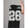 image:imageWomens Number Graphic Mesh Jersey Shirt V Neck 34 Sleeve Football Tee Tops SportswearBlack