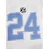 image:imageWomens Number Graphic Mesh Jersey Shirt V Neck 34 Sleeve Football Tee Tops SportswearMix White