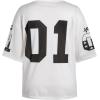 image:imageWomens Number Graphic Mesh Jersey Shirt V Neck 34 Sleeve Football Tee Tops SportswearNumber White