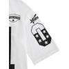 image:imageWomens Number Graphic Mesh Jersey Shirt V Neck 34 Sleeve Football Tee Tops SportswearNumber White