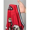 image:imageWomens Number Print Mesh Jersey Shirt Color Block V Neck Short Sleeve Football TShirtCamo Red