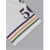 image:imageWomens Number Print Mesh Jersey Shirt Color Block V Neck Short Sleeve Football TShirtWhite and Purple