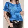 image:imageWomens Off The Shoulder Tops Gothic Graphic Tee Y2k Grunge Vintage Oversized T Shirts Trendy OutfitsBlue