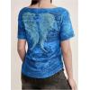 image:imageWomens Off The Shoulder Tops Gothic Graphic Tee Y2k Grunge Vintage Oversized T Shirts Trendy OutfitsBlue