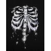 image:imageWomens Off The Shoulder Tops Gothic Graphic Tee Y2k Grunge Vintage Oversized T Shirts Trendy OutfitsBones Black